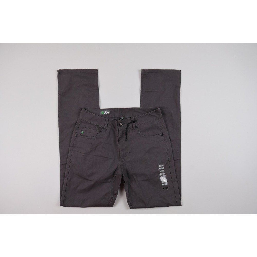 Stio Rivet Pant Castlerock Gray Solid 30L Organic Cotton Blend NWT MSRP $139